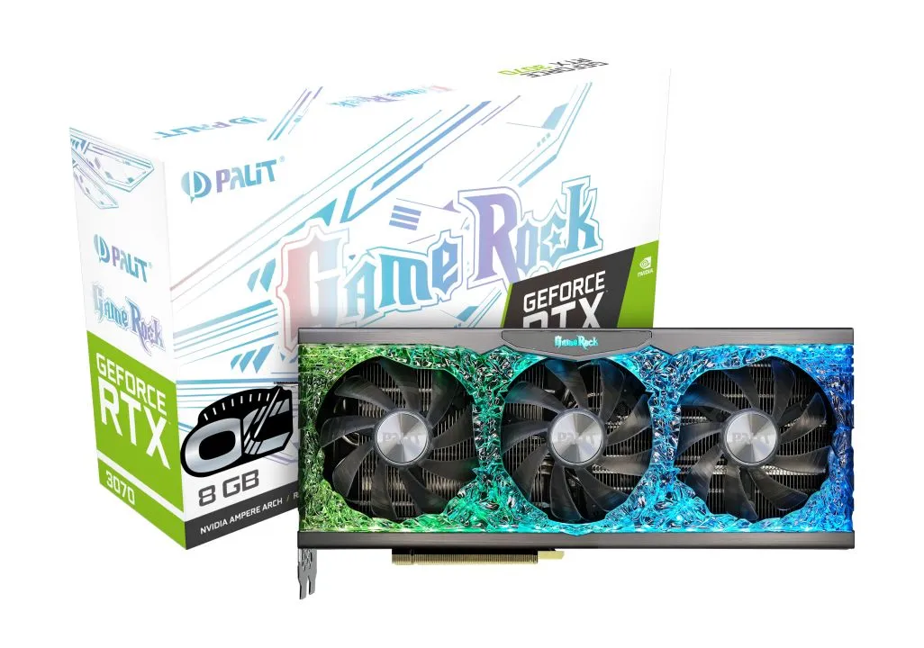 Видеокарта Palit RTX3070 GameRock OC 8Gb (NE63070H19P2-1040G) - фото 5