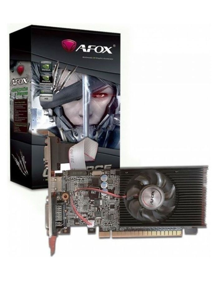 Видеокарта Afox GT710 1GB (AF710-1024D3L5) видеокарта palit geforce gt 730 2gb ddr3 neat7300hd46 2080h 902 1600 dvi hdmi vga пассивное охл