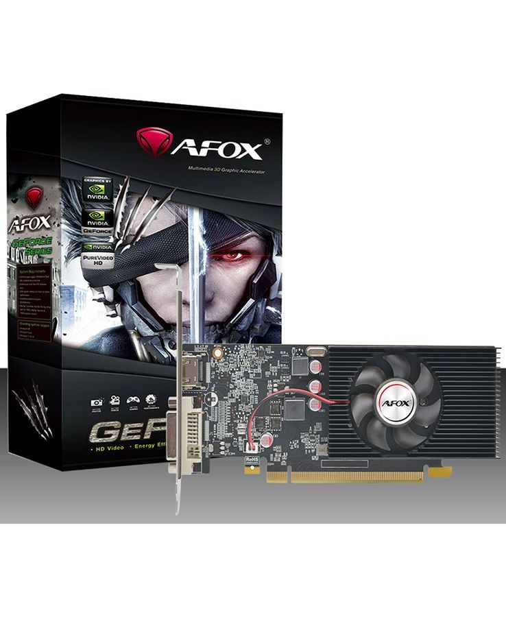 Видеокарта Afox PCIE16 GT1030 2GB GDDR5 (AF1030-2048D5L7) видеокарта afox gt730 2gb gddr5 128bit atx single fan rtl
