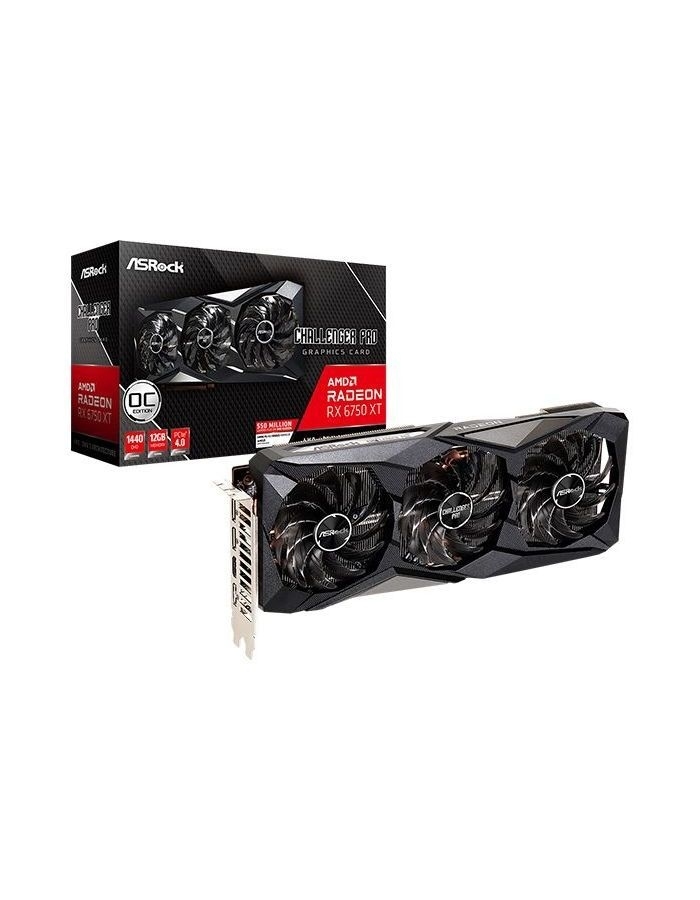 Видеокарта Asrock Radeon RX 6750 XT Challenger Pro 12G цена и фото