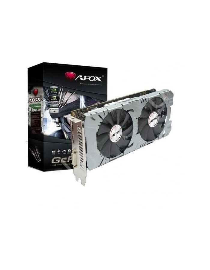 Видеокарта AFOX GeForce GTX 1660 Ti DUAL FAN 6G (AF1660TI-6144D6H1-V2) ha8010h12f z 75mm 2pin gtx1050ti gpu cooler dual fan for msi geforce gtx 1050ti gtx 1050 ti 4gt oc graphic card cooling