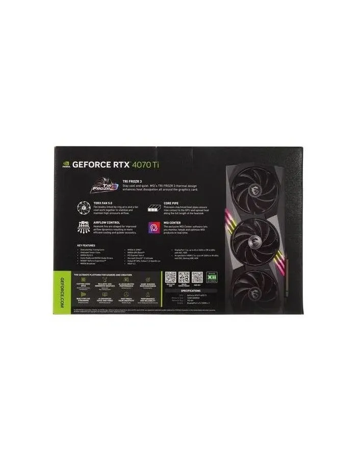 Видеокарта MSI GeForce RTX 4070 Ti GAMING X TRIO 12G - фото 11