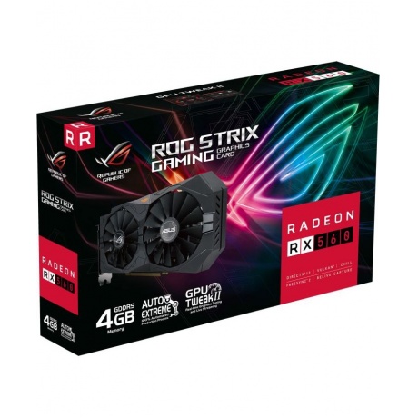 Видеокарта Asus AMD Radeon RX 560 4096Mb 128 GDDR5 (ROG-STRIX-RX560-4G-V2-GAMING) - фото 7