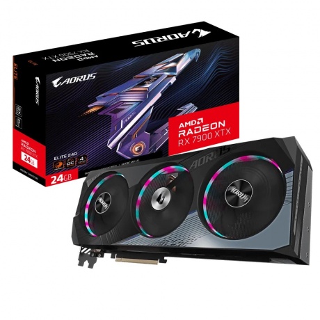 Видеокарта Gigabyte AMD Radeon RX 7900XTX 24576Mb 384 GDDR6 (GV-R79XTXAORUS E-24GD) - фото 1