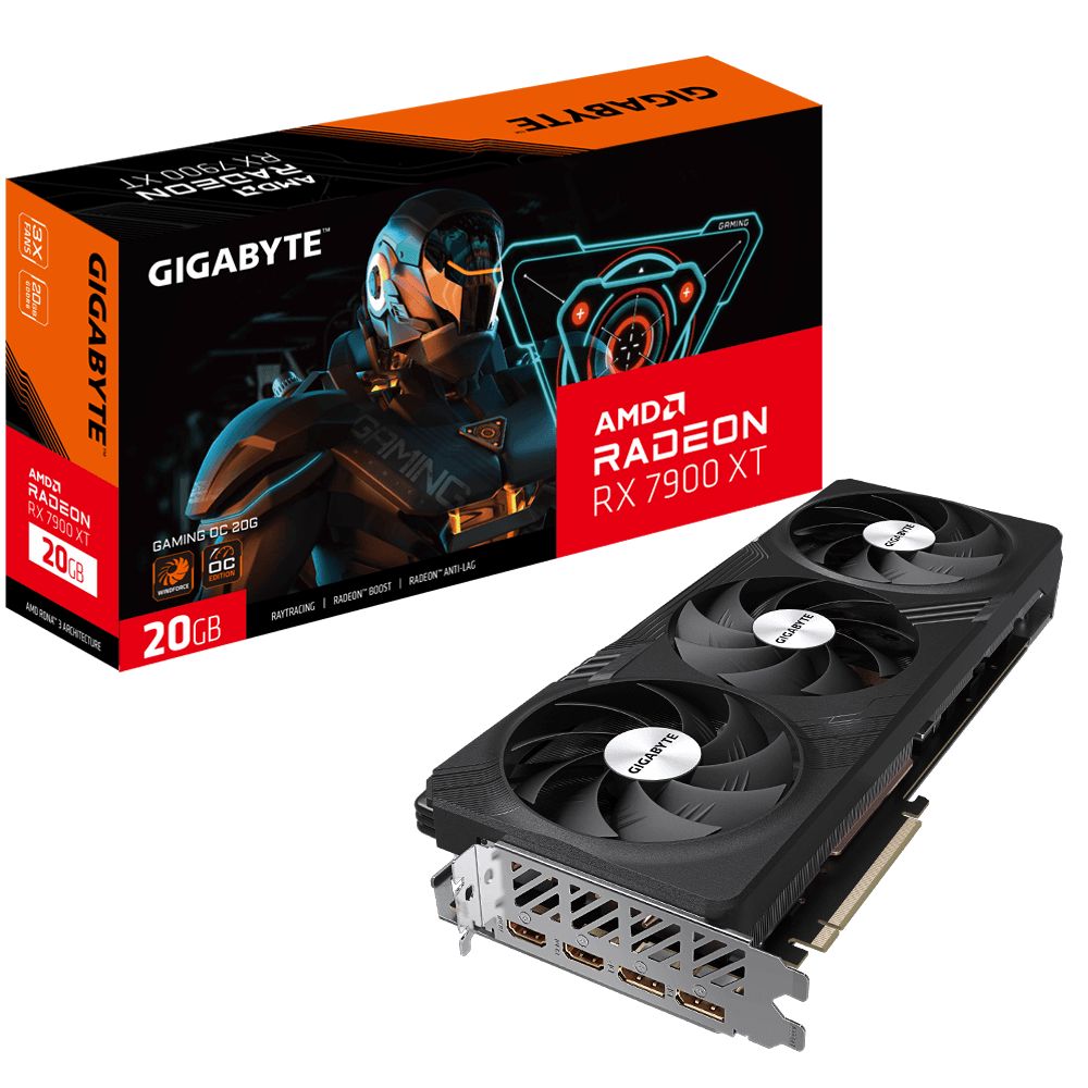 Видеокарта Gigabyte AMD Radeon RX 7900XT 20480Mb 320 GDDR6 (GV-R79XTGAMING OC-20GD) цена и фото