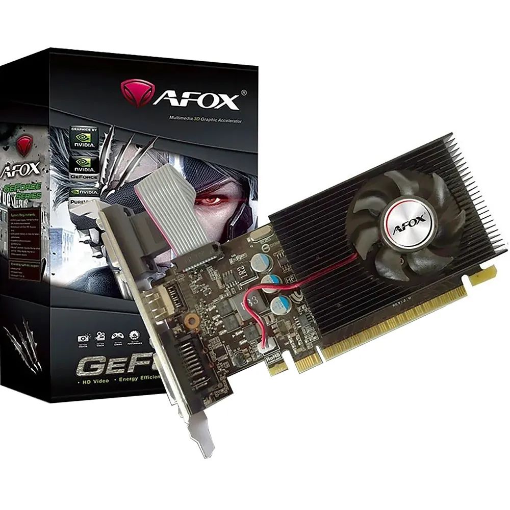 видеокарта afox nvidia geforce gt 730 lp 4gb ddr3 128 бит af730 4096d3l6 Видеокарта Afox GT 730 2GB (AF730-2048D3L6)