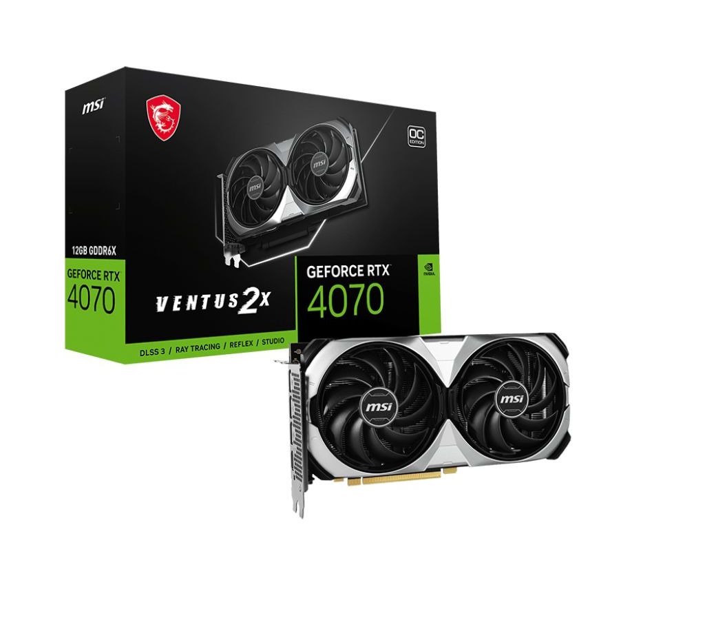 Видеокарта MSI GeForce RTX 4070 VENTUS 2X OC 12G (RTX 4070 VENTUS 2X 12G OC) цена и фото
