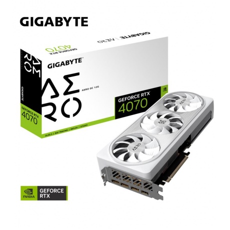 Видеокарта GIGABYTE GeForce RTX 4070 AERO OC 12G (GV-N4070AERO OC-12GD) - фото 1