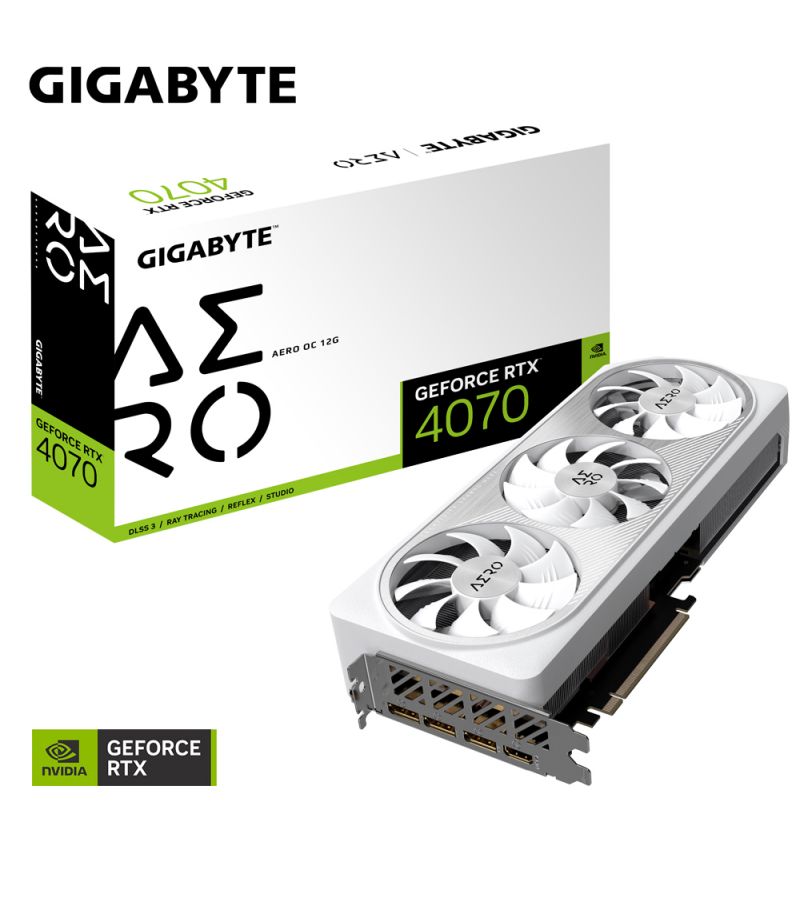 Видеокарта GIGABYTE GeForce RTX 4070 AERO OC 12G (GV-N4070AERO OC-12GD) видеокарта gigabyte rtx4060 aero oc 8gb gv n4060aero oc 8gd