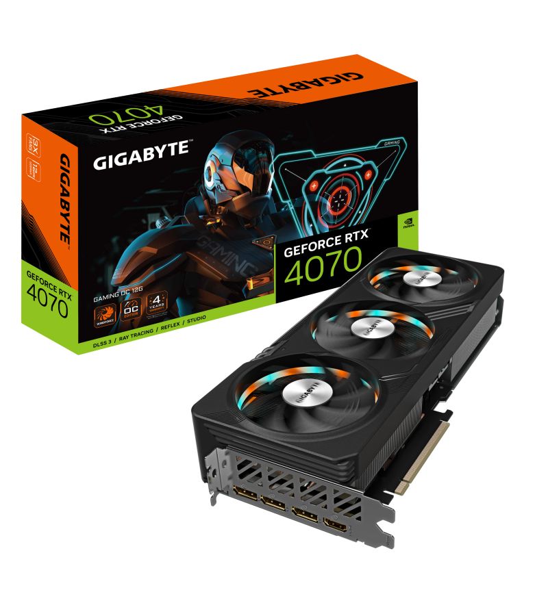 Видеокарта GIGABYTE GeForce RTX 4070 GAMING OC 12G (GV-N4070GAMING OC-12GD) видеокарта gigabyte geforce gtx 1650 gaming oc 4096mb