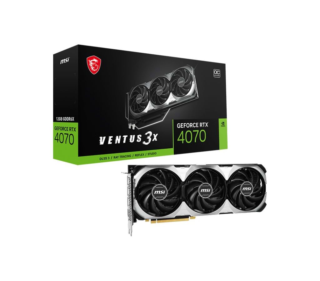 Видеокарта MSI GeForce RTX 4070 VENTUS 3X OC 12G (RTX 4070 VENTUS 3X 12G OC) цена и фото