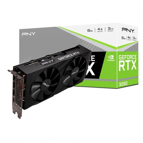 Видеокарта PNY GeForce RTX 3050 8G dual fan (VCG30508DFBPB1) - фото 10