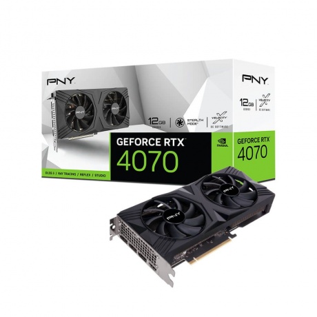 Видеокарта PNY GeForce RTX 4070 12G dual fan (VCG407012DFXPB1) - фото 8
