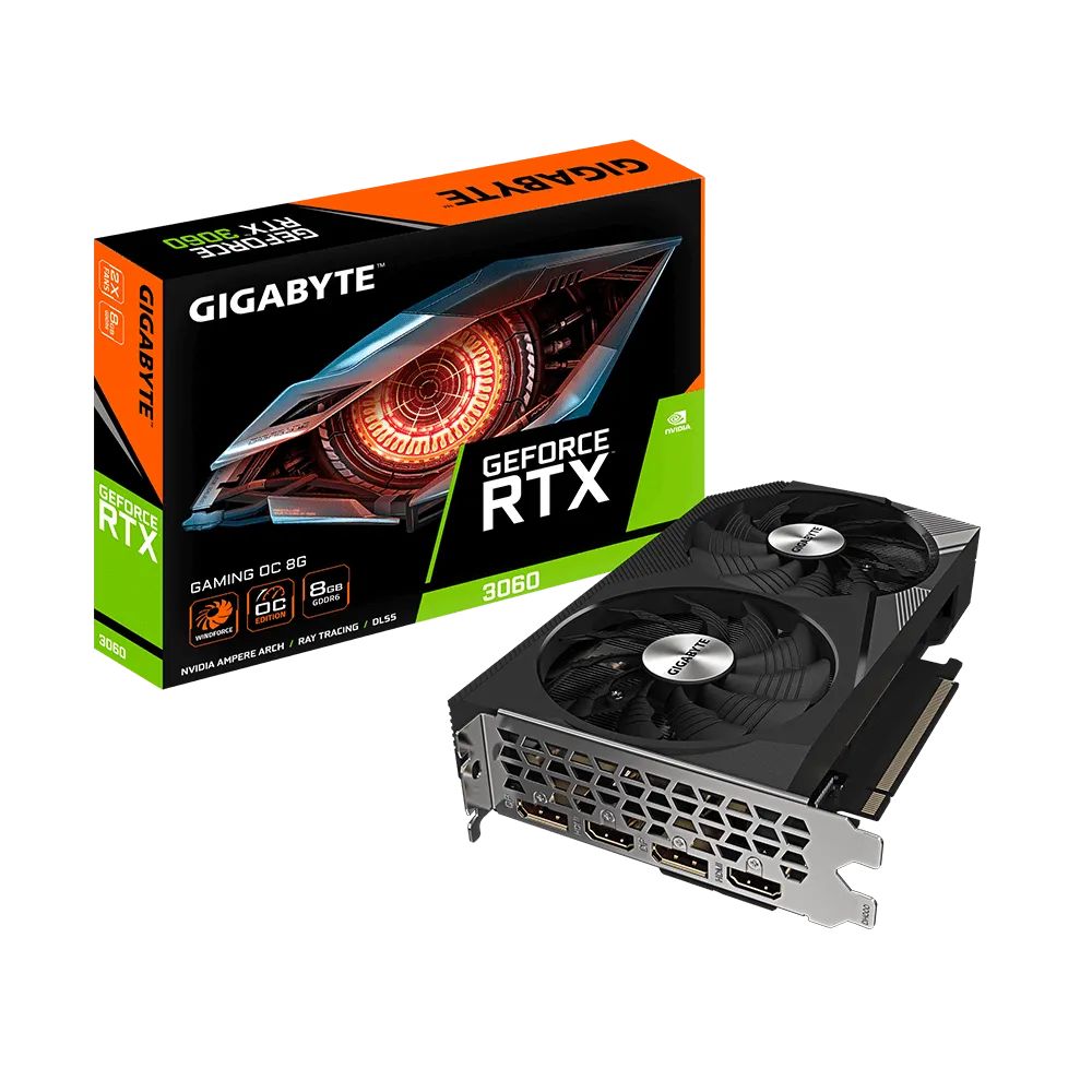 Видеокарта Gigabyte NVIDIA GeForce RTX 3060 8192Mb (GV-N3060GAMING OC-8GD 2.0) видеокарта gigabyte geforce rtx 4090 gaming oc 24g