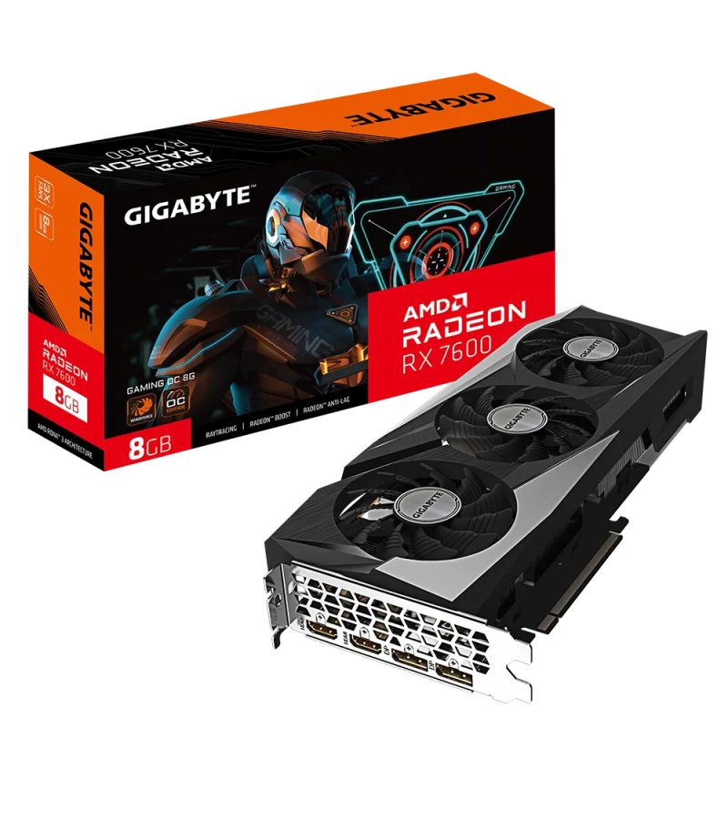 Видеокарта Gigabyte AMD Radeon RX 7600 8192Mb (GV-R76GAMING OC-8GD) цена и фото