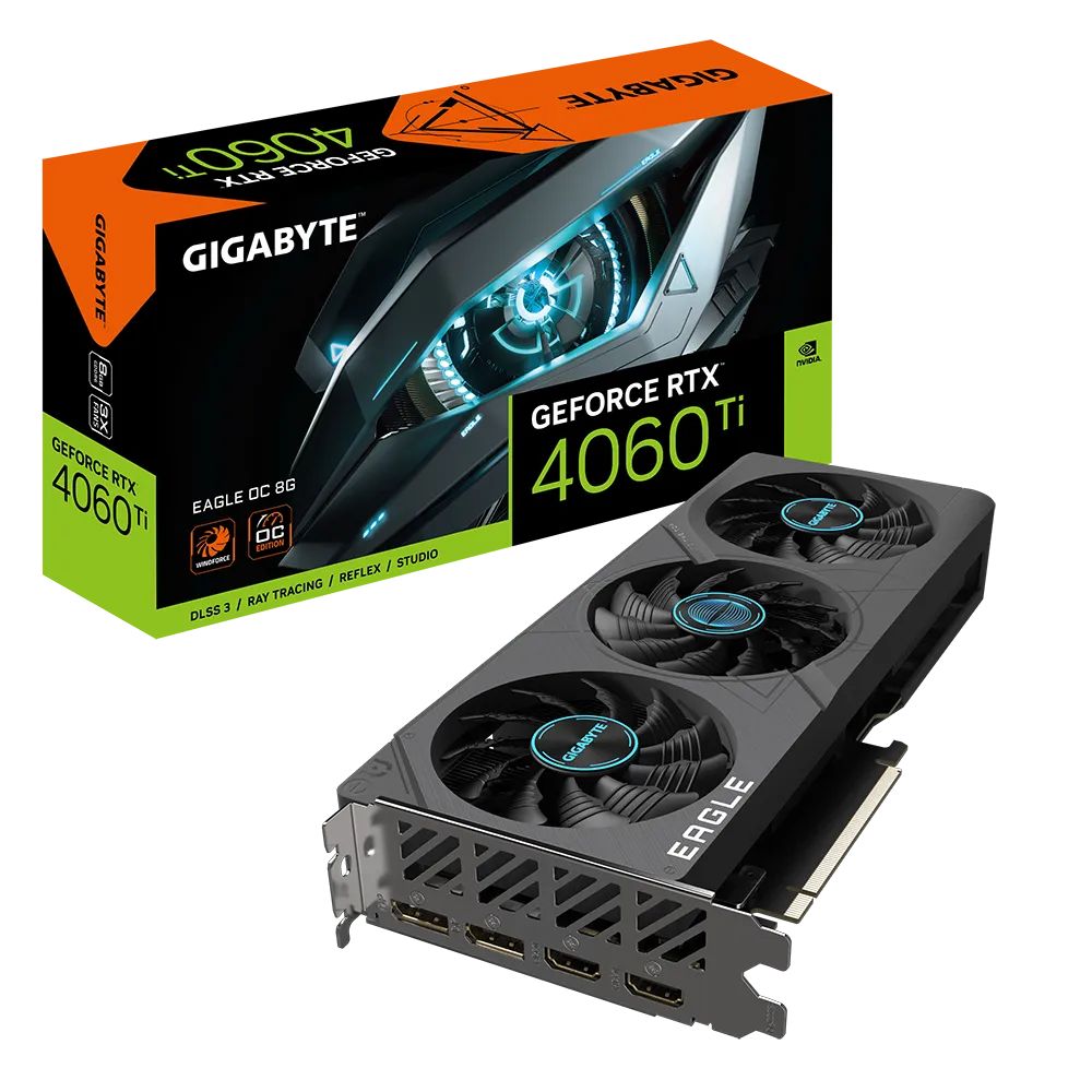 Видеокарта Gigabyte NVIDIA GeForce RTX 4060TI 8192Mb (GV-N406TEAGLE-8GD)