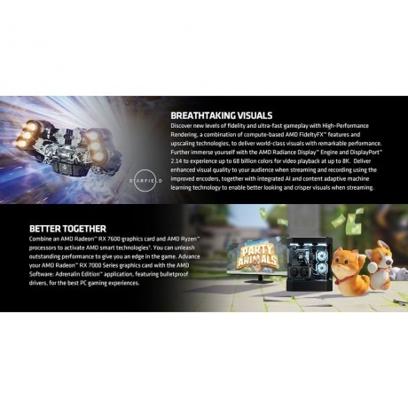 Видеокарта Sapphire RX7600 PULSE 8GB (11324-01-20G) - фото 25