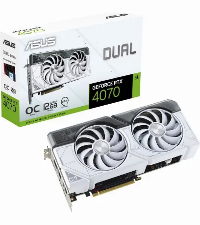 Видеокарта Asus RTX4070 12GB WHITE DUAL (90YV0IZ4-M0NA00)