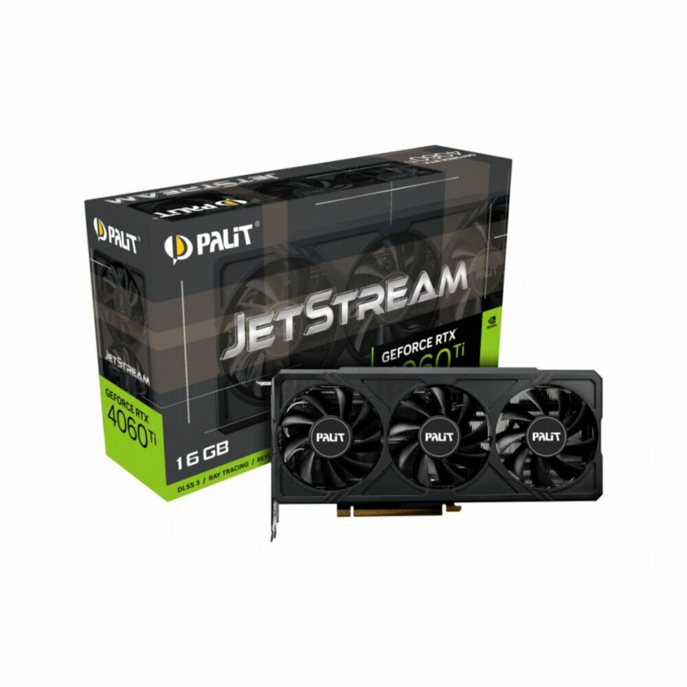 Видеокарта Palit nVidia GeForce RTX 4060TI JETSTREAM 16GB (NE6406T019T1-1061J) цена и фото