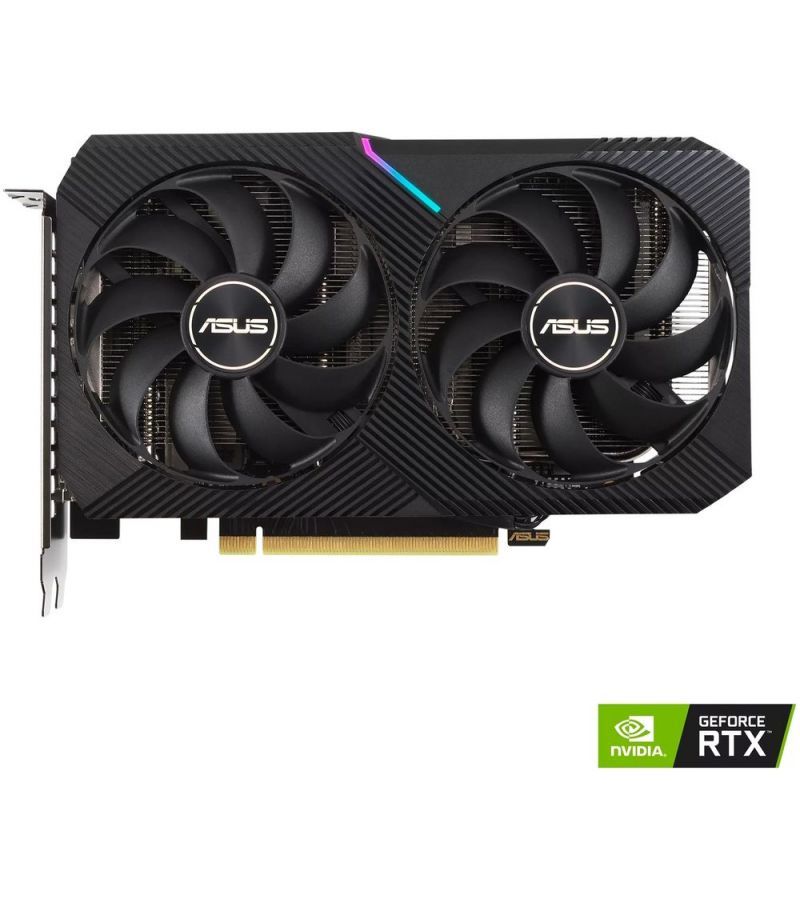 Видеокарта ASUS GeForce RTX 3050 DUAL OC V2 8G (DUAL-RTX3050-O8G-V2) цена и фото