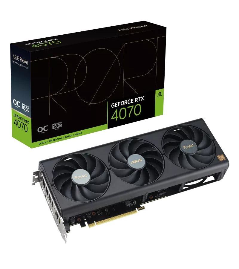 цена Видеокарта ASUS GeForce RTX 4070 PROART OC 12G (PROART-RTX4070-O12G)