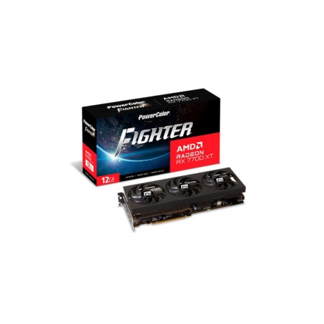 Видеокарта PowerColor RX7700XT Fighter 12GB GDDR6 (RX7700XT 12G-F/OC) - фото 1