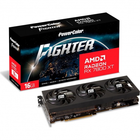 Видеокарта PowerColor RX7800XT Fighter 16GB GDDR6 (RX7800XT 16G-F/OC) - фото 4