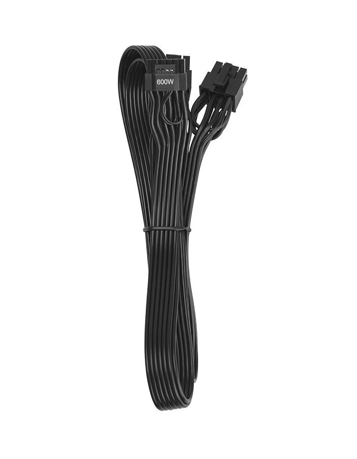 удлинительный кабель адаптера питания видеокарты atx3 0 12vhpwr 600 вт tipe a угловой цвет черный 30 см Кабель для видеокарты DeepCool 12VHPWR (OEM) (12VHPWR cable Bulk)