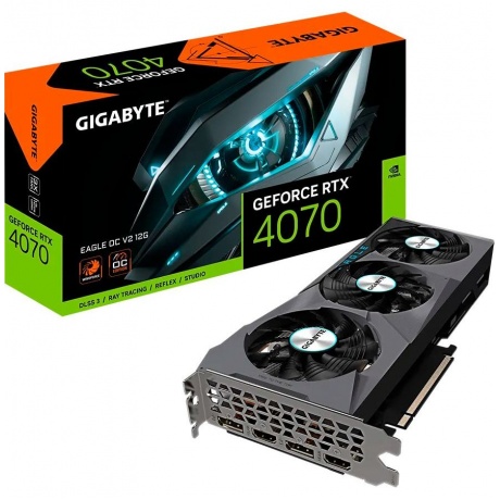 Видеокарта Gigabyte NVIDIA GeForce RTX 4070 12Gb (GV-N4070EAGLE OCV2-12GD) - фото 9