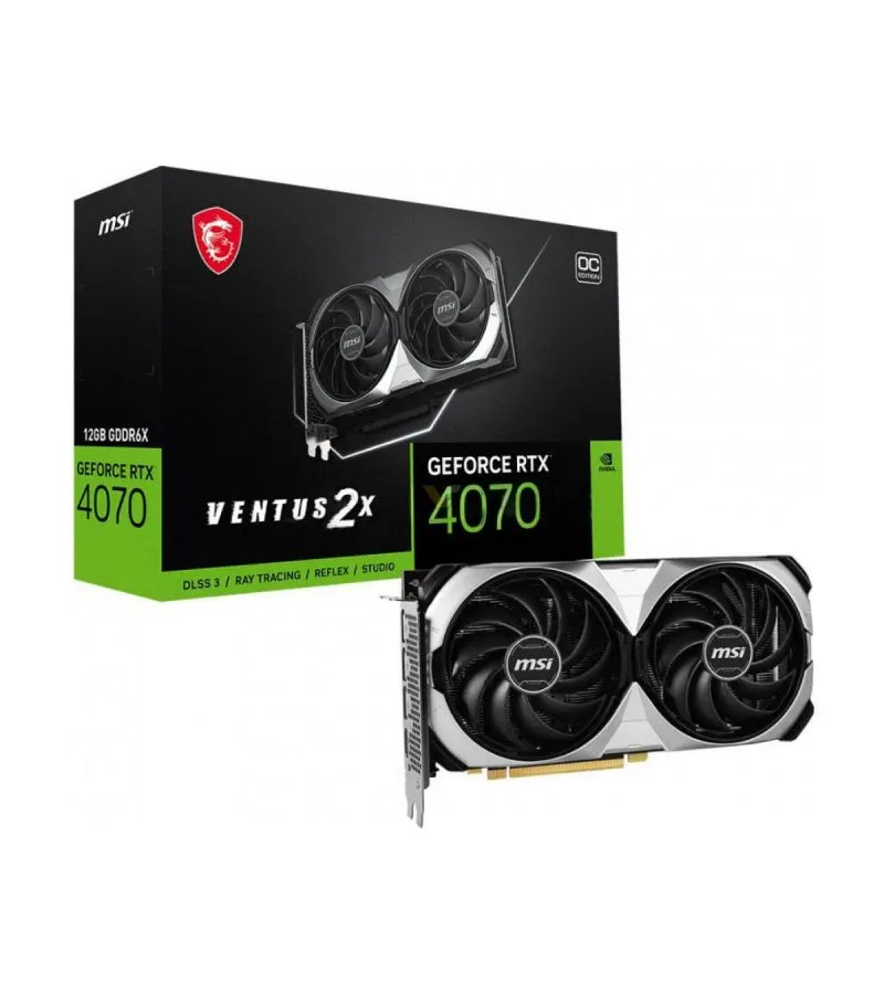 Видеокарта MSI NVIDIA GeForce RTX 4070 12Gb (RTX 4070 VENTUS 2X E 12G OC)