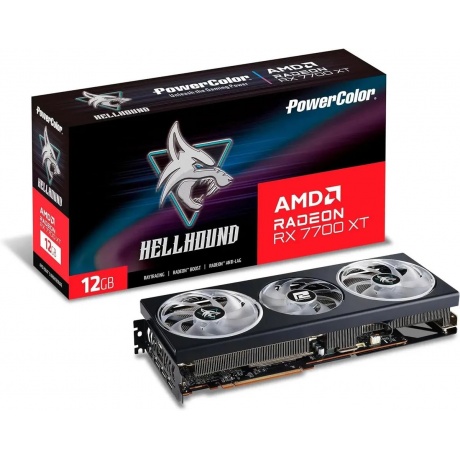 Видеокарта PowerColor AMD Radeon RX 7700XT 12Gb (RX7700XT 12G-L/OC) - фото 8