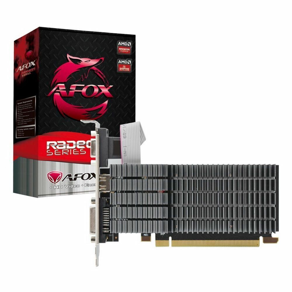 Видеокарта Afox R5 220 1GB DDR3 (AFR5220-1024D3L5-V2) RTL ninja gt710 1gb 64bit ddr3 dvi hdmi crt pcie