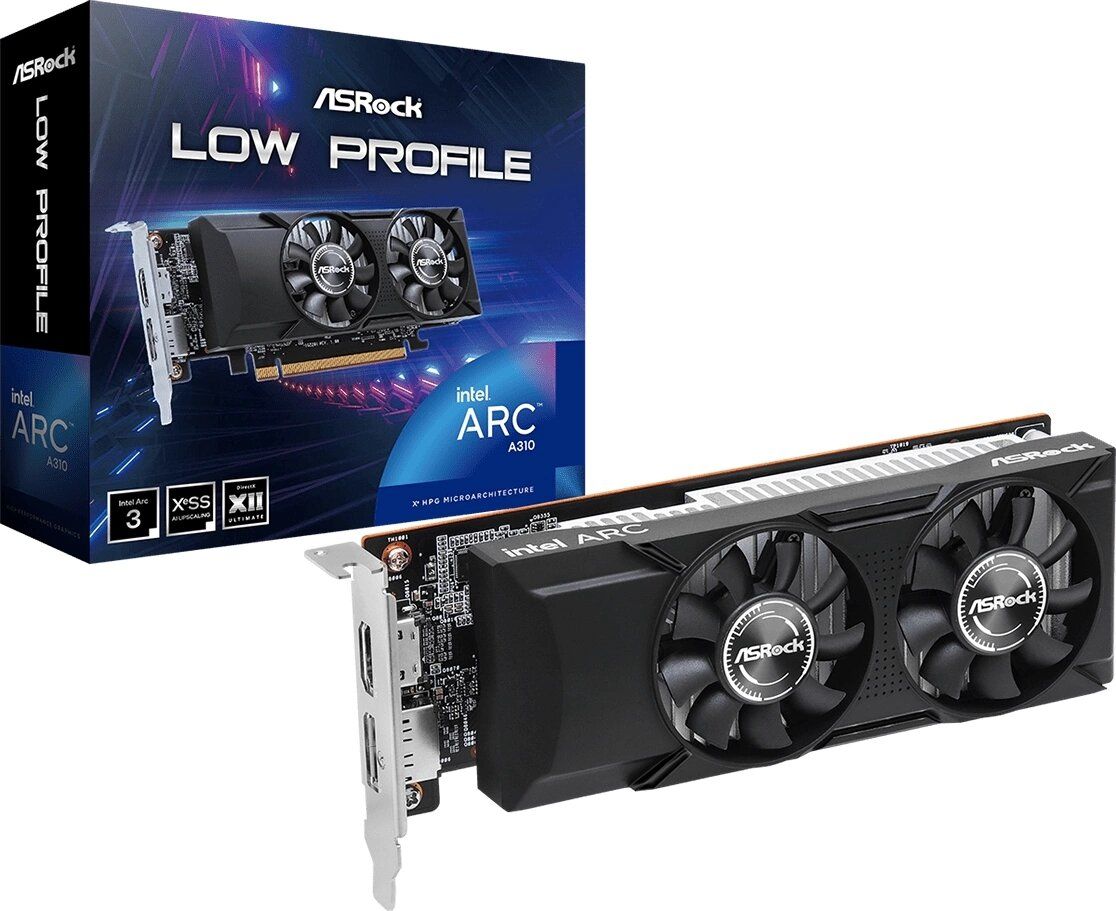 Видеокарта ASRock Intel Arc A310 LP 4GB OEM цена и фото