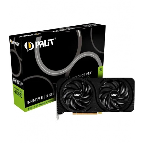 Видеокарта Palit NVIDIA GeForce RTX4060 INFINITY 2 (NE64060019P1-1070L) - фото 1