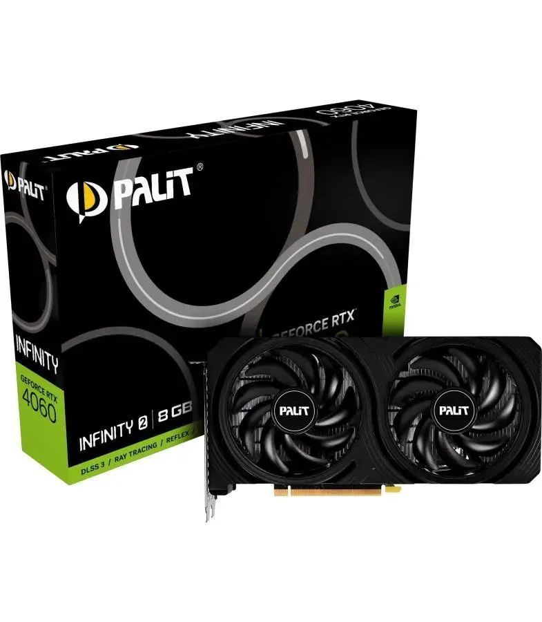 Видеокарта Palit NVIDIA GeForce RTX4060 INFINITY 2 (NE64060019P1-1070L) видеокарта palit rtx 4060 ne64060009p11070dl