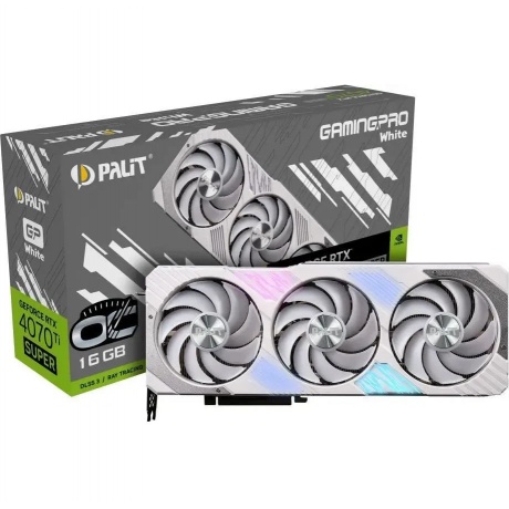 Видеокарта Palit NVIDIA GeForce RTX 4070TI Super RTX4070Ti SUPER GAMINGPRO WHITE OC (NED47TST19T2-1043W) - фото 10