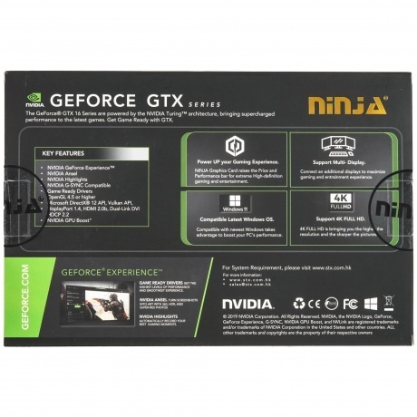 Видеокарта Ninja (Sinotex) Ninja GTX1660SUPER (NK166SF66F)  6GB 192BIT GDDR6 - фото 12