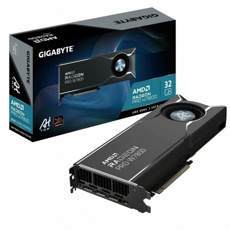 Видеокарта Gigabyte PRO W7800 AI TOP 32GB GDDR6 256bit W7800 AI ...