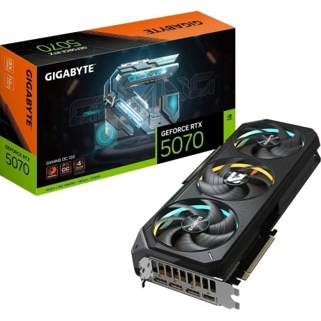 

Видеокарта Gigabyte RTX5070 GAMING OC 12GB GDDR7 192bit 3xDP HDMI 3FAN RTL