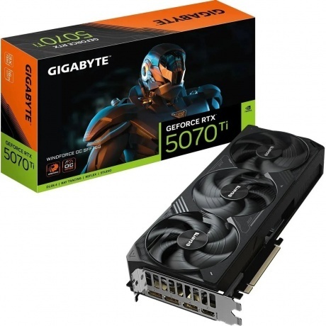 

Видеокарта Gigabyte RTX5070Ti WINDFORCE OC SFF 16GB GDDR7 256bit 3xDP HDMI 3FAN RTL