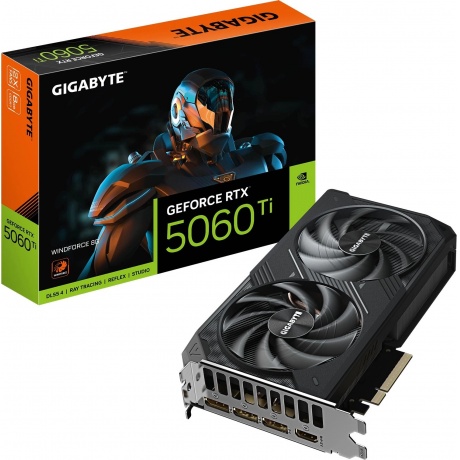 Видеокарта Gigabyte RTX5060Ti WINDFORCE 8GB GDDR7 128bit 3xDP HDMI 2FAN RTL - фото 10