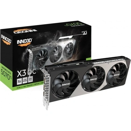 Видеокарта INNO3D RTX5070Ti X3 OC 16GB GDDR7 256bit 3xDP HDMI 3F...