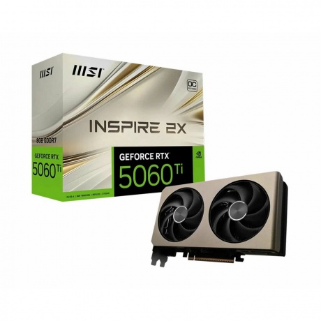 Видеокарта MSI Bad Pack RTX5060Ti INSPIRE 2X OC 8GB GDDR7 128bit 3xDP HDMI 2FAN RTL bp - фото 1