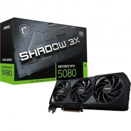 

Видеокарта MSI RTX5080 SHADOW 3X OC 16GB GDDR7 256bit 3xDP HDMI 3FAN RTL