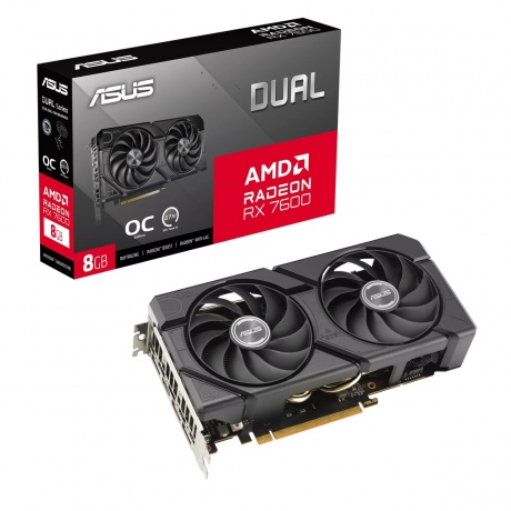 

Видеокарта Asus RX7600 DUAL EVO OC 8GB GDDR6 128bit (90YV0LD0-M0NA00)