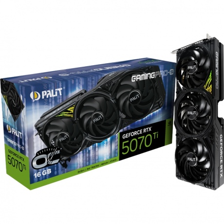 Видеокарта Palit RTX5070Ti GAMINGPRO-S OC 16GB GDDR7 (NE7507TS19T2-GB2031U) - фото 2