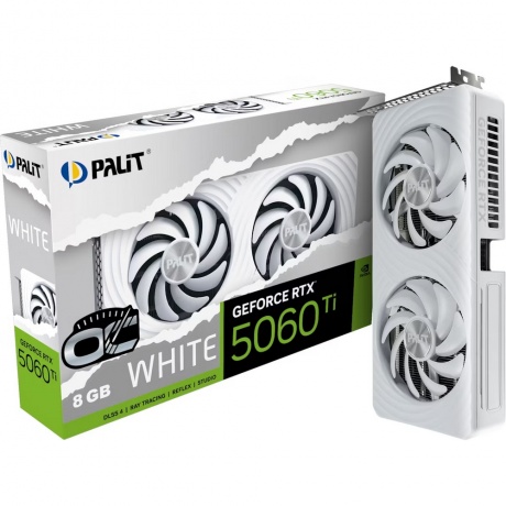 Видеокарта Palit RTX5060Ti WHITE OC 8GB GDDR7 (NE7506TU19P1-GB2062M) - фото 2