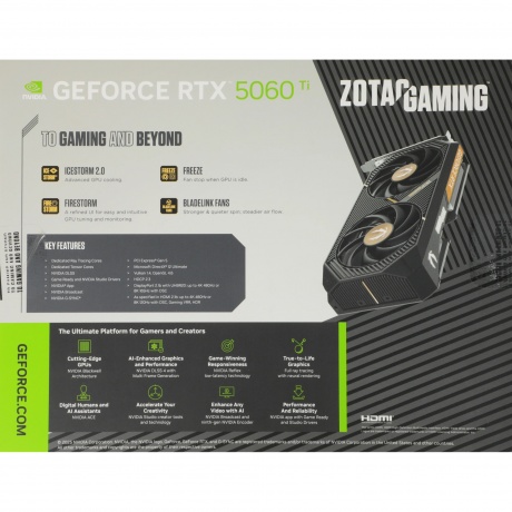 Видеокарта Zotac RTX5060Ti AMP 8GB GDDR7 (ZT-B50610F-10M) - фото 8