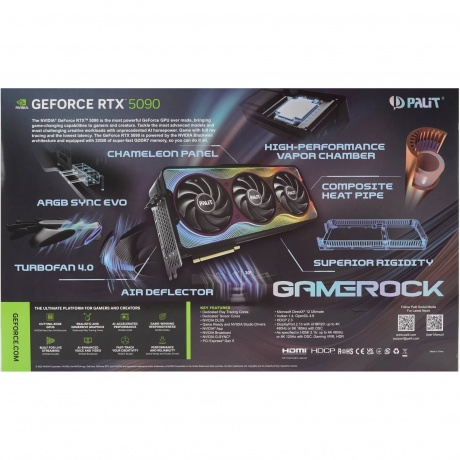 Видеокарта Palit RTX5090 GAMEROCK 32GB GDDR7 (NE75090019R5-GB2020G) - фото 12