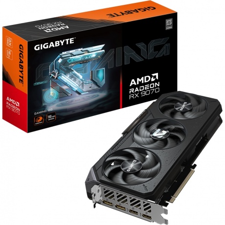 

Видеокарта GIGABYTE RX9070 GAMING 16G//RX9070, HDMI*2, DP*2, 16G,D6